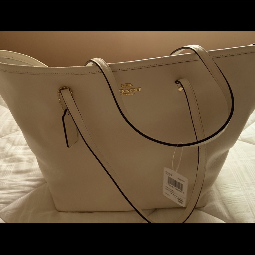 Never used Large Coach tote with tags